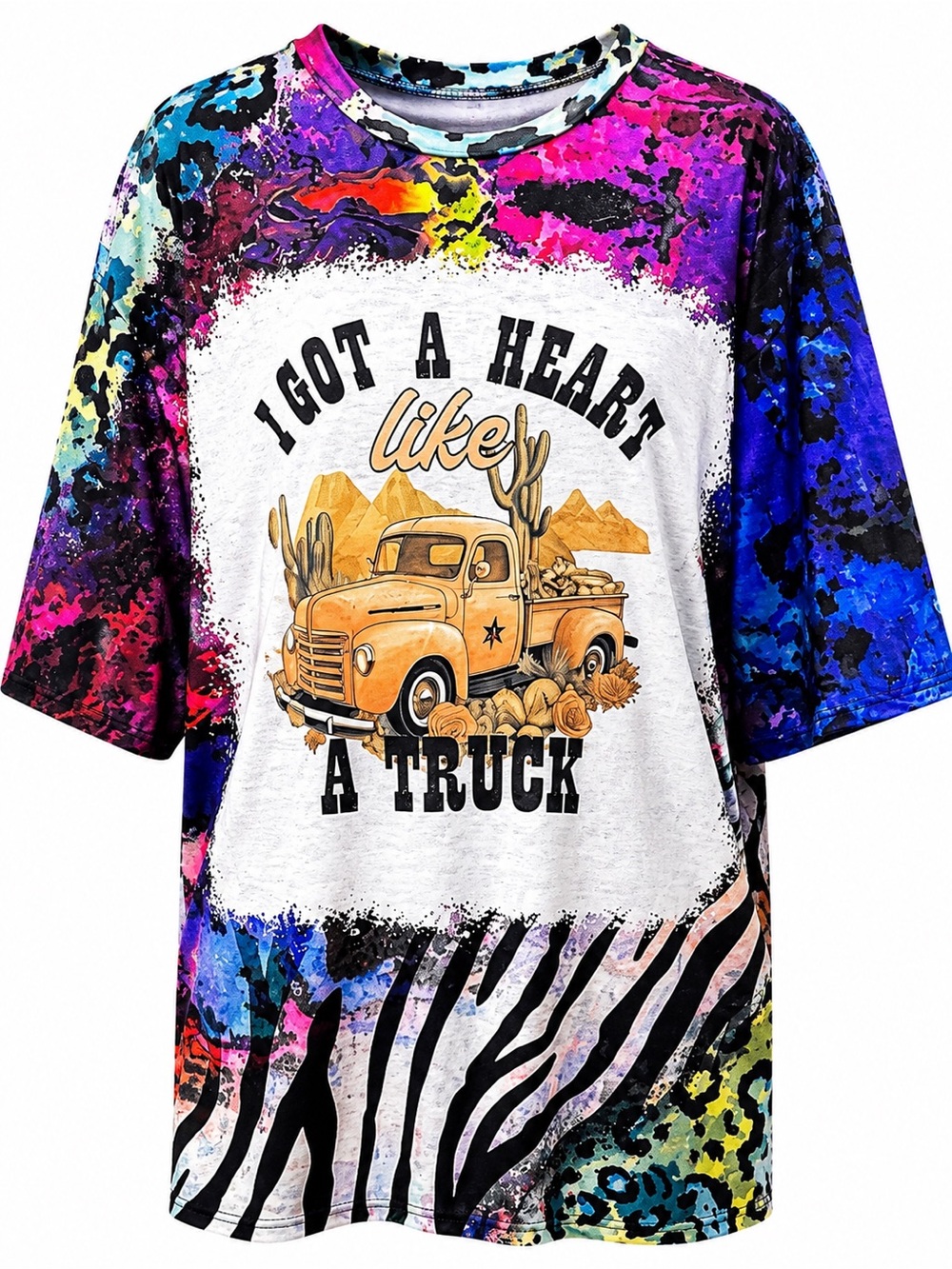Heart Like A Truck Graphic Tee 2X Plus Size Western Country Shirt